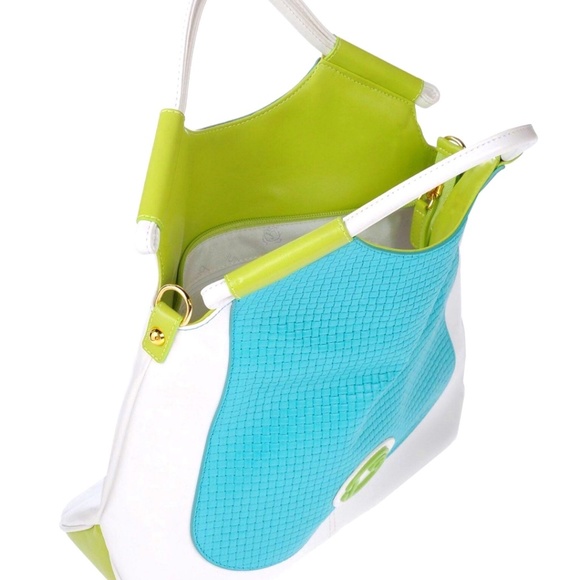 Braccialini turquoise handbag - Picture 2 of 3